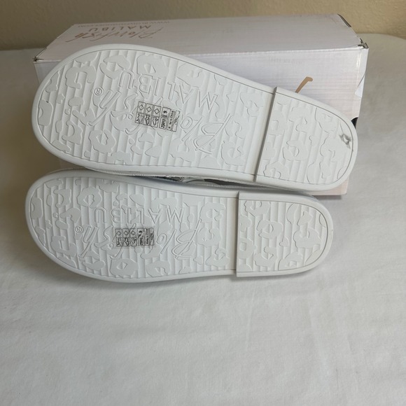 Blowfish Malibu Womens White Ruched Slide Sandals Size 9 Slip On Casual Comfort - Picture 4 of 9